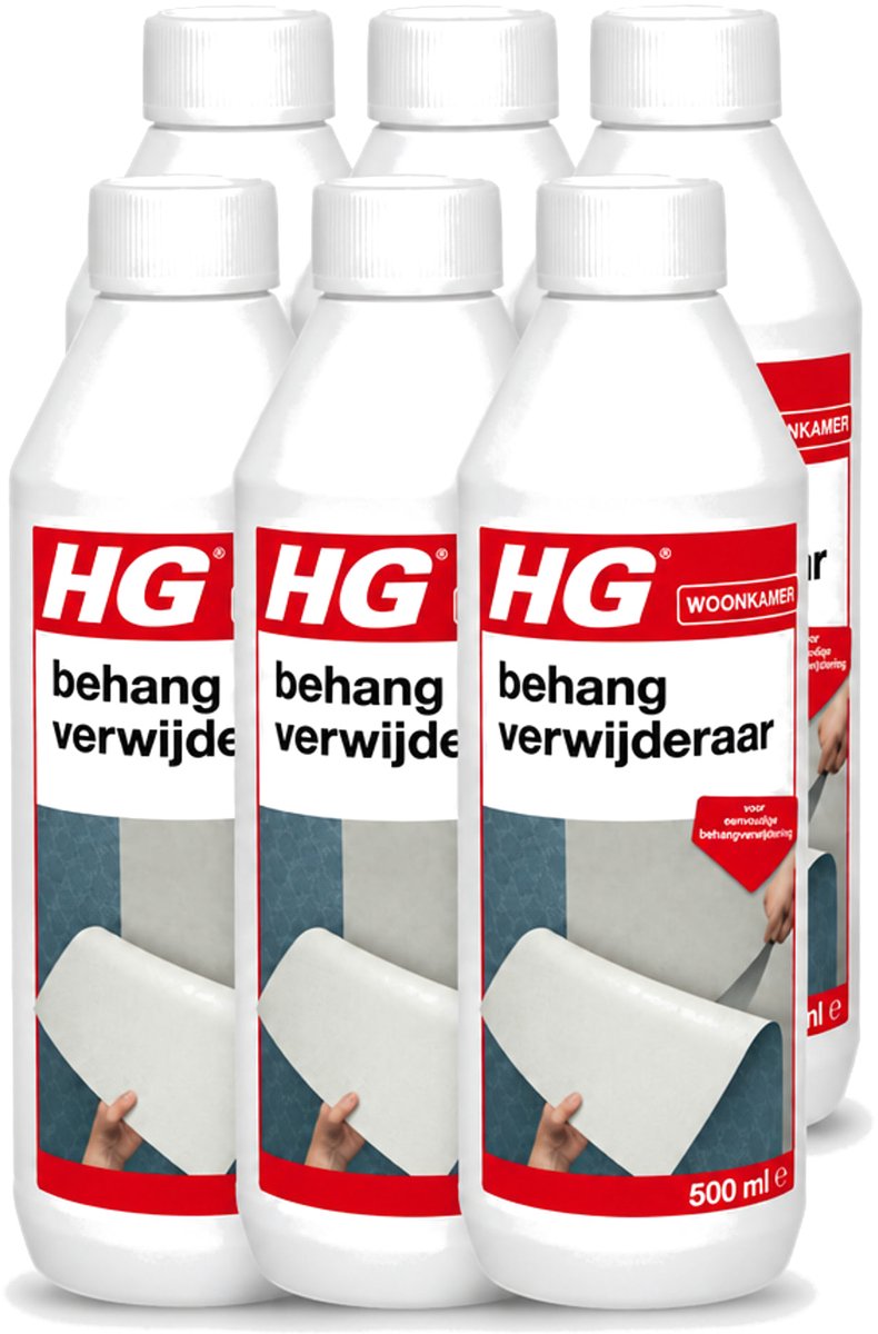 6 x HG - Behangverwijderaar - Voor Eenvoudige Behangverwijdering - 500 ml - Voordeelverpakking - 6 stuks