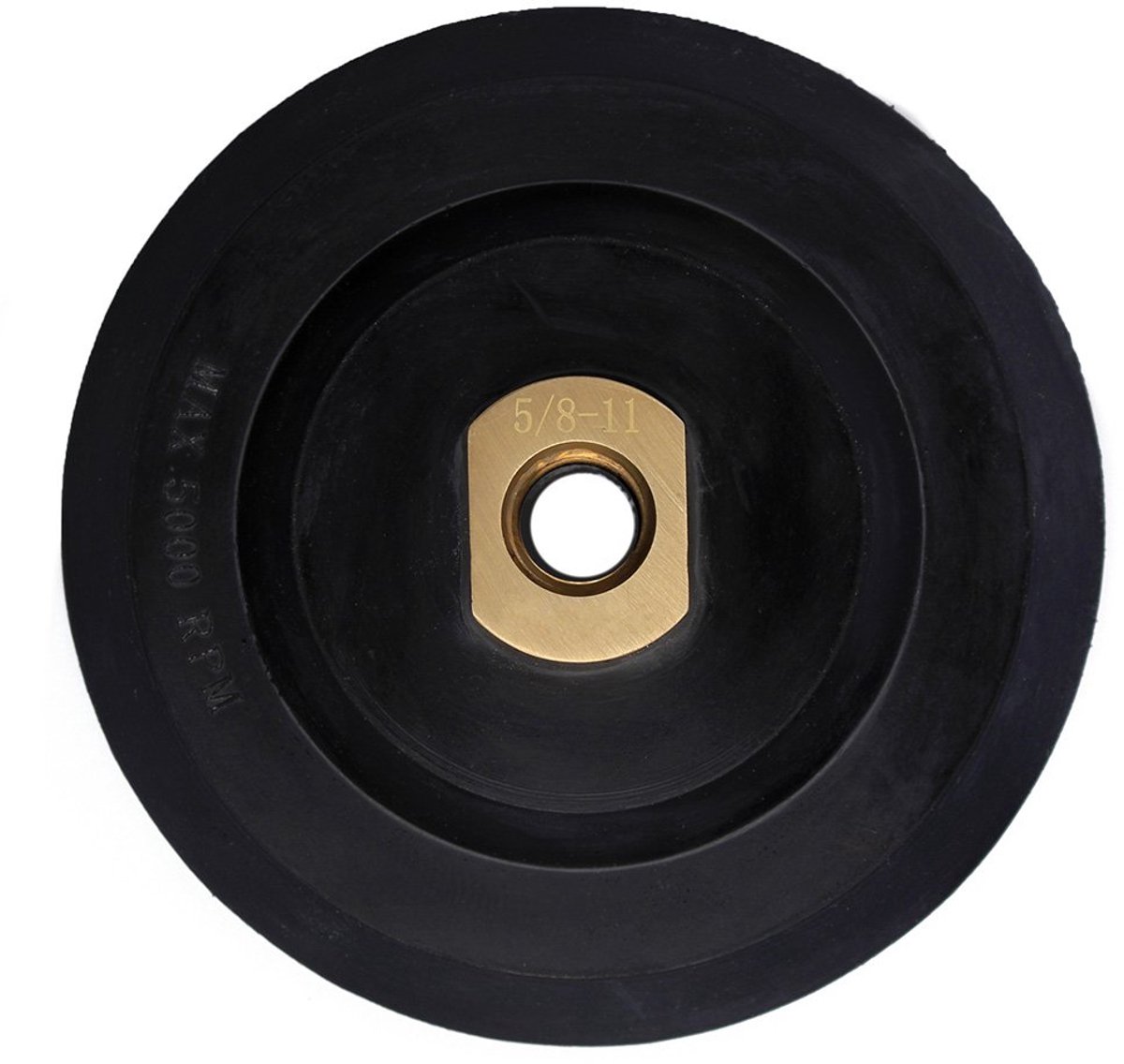 Rubber backer pad 100 mm - haak en loop backing pad - messing prieel met watergat - geschikt voor slijpschijven - ShopVlot