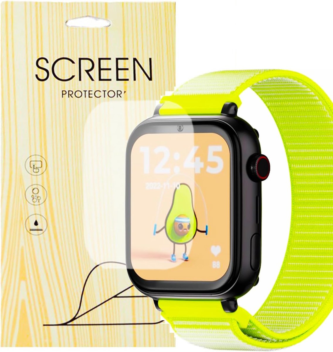 Schermbeschermer 1,72 inch - Pack van 6 - Zacht en duurzaam - Bescherming voor kindersmartwatch - ShopVlot