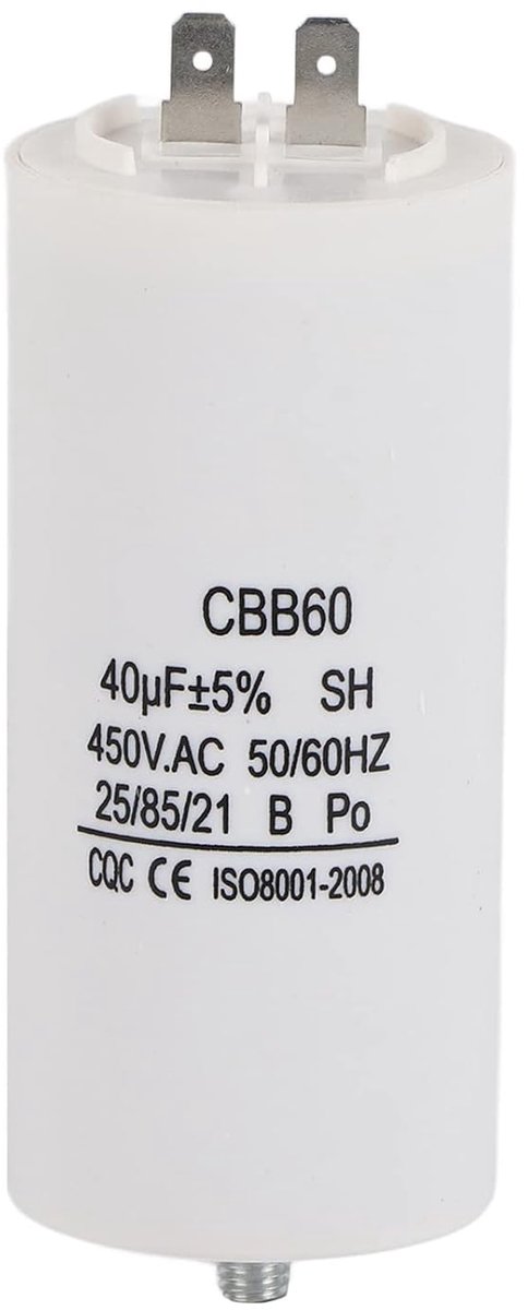 Capacitor CBB60 capacitor 450VAC 50/60Hz 25/70/21 start capacitor, motor capacitor CBB60 450V 40uf water pump - ShopVlot