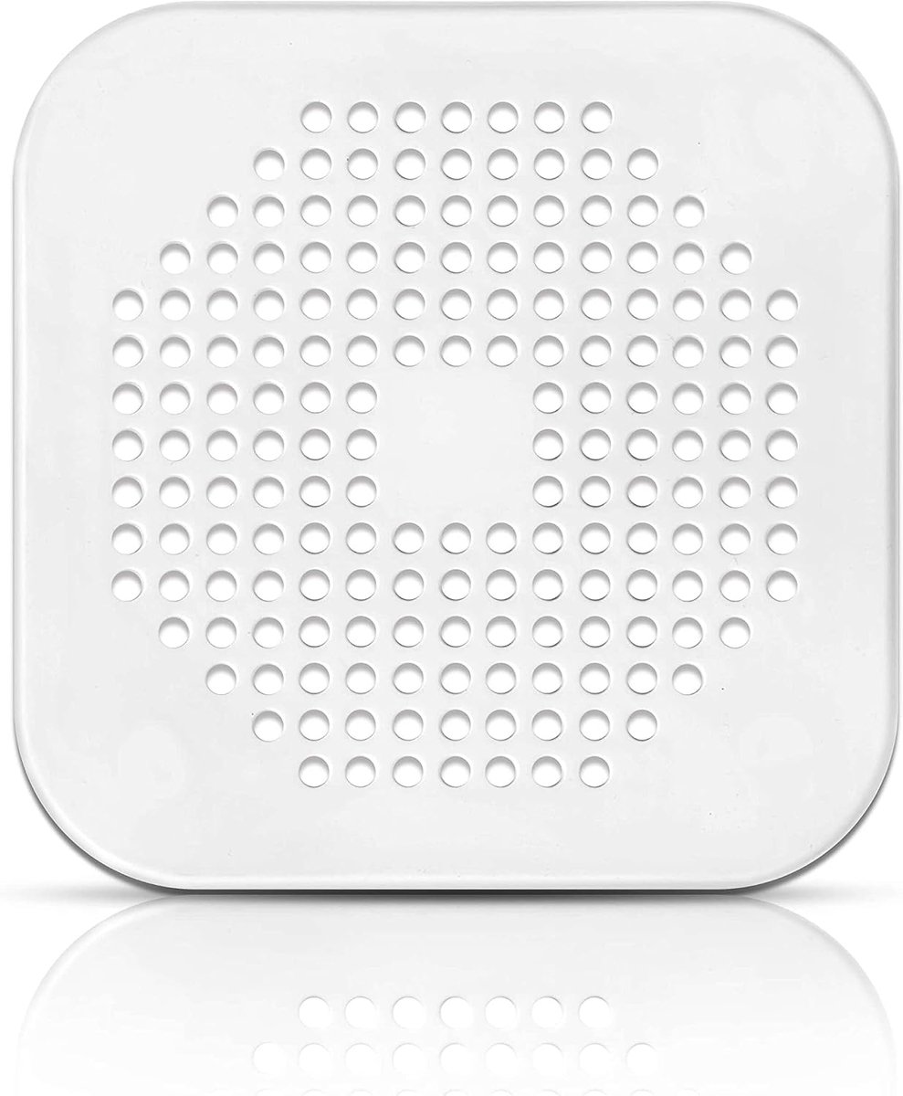 Afvoerstopper 14x14CM - Wit - Siliconen Rubber - Voorkomt verstoppingen - ShopVlot