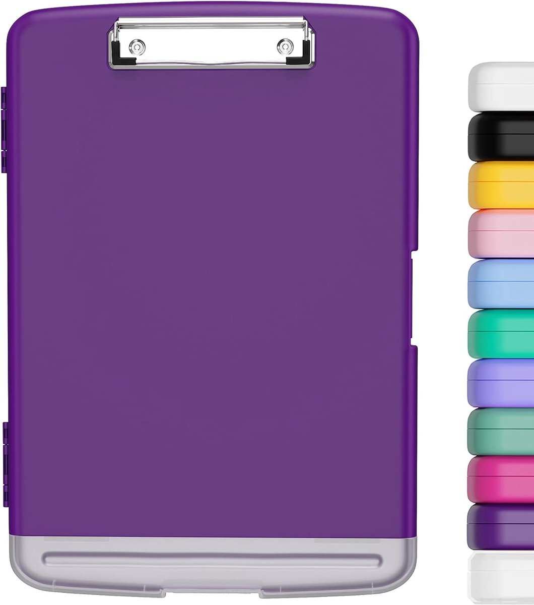 plastic clipboard with storage, side opening for nursing Clipboards & Forms Holders, heavy duty clips, lightweight - ShopVlot