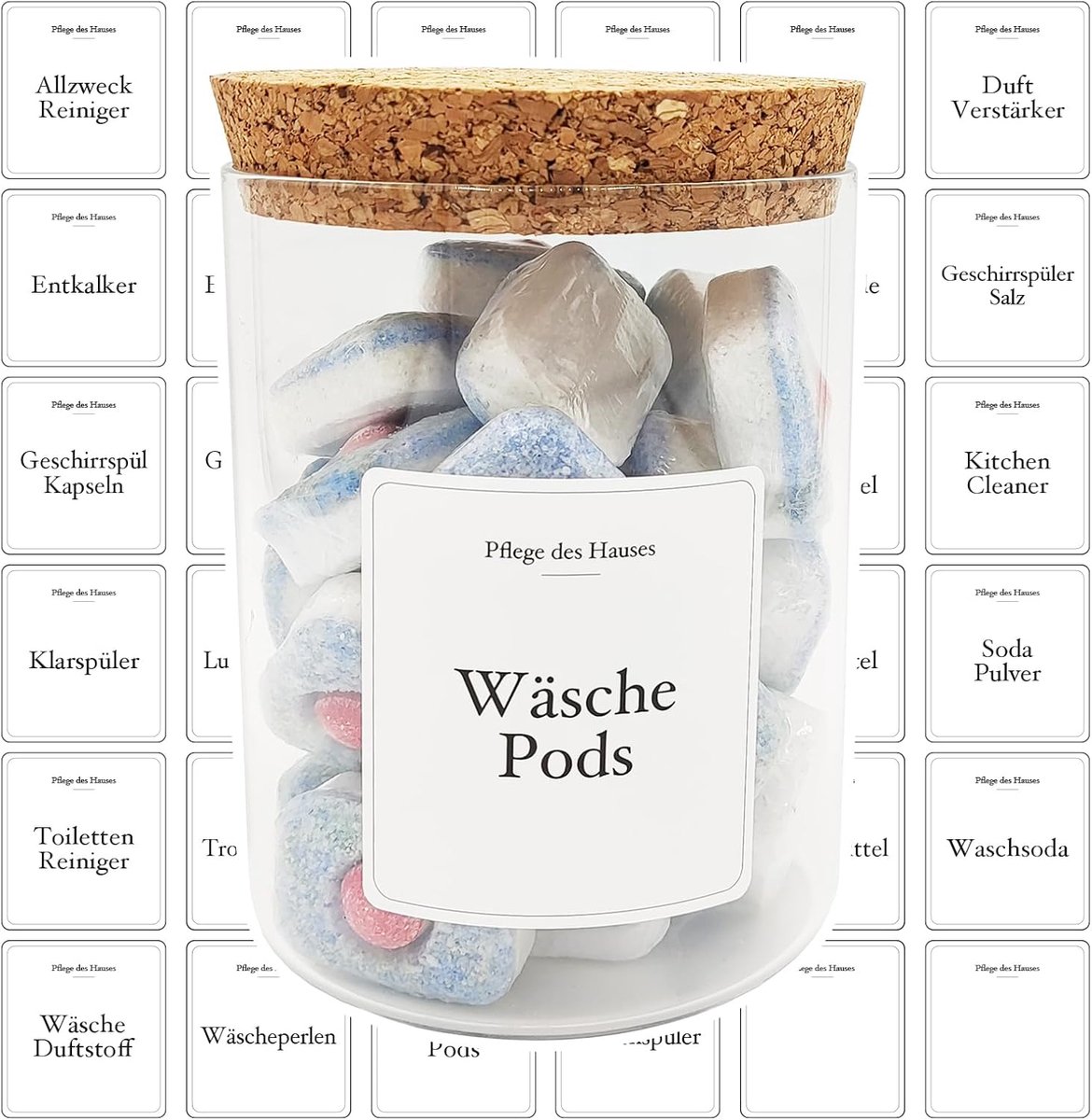 36 labels care for the house, wash stickers sort, detergent storage liquid, detergent container for powder, organizer - ShopVlot