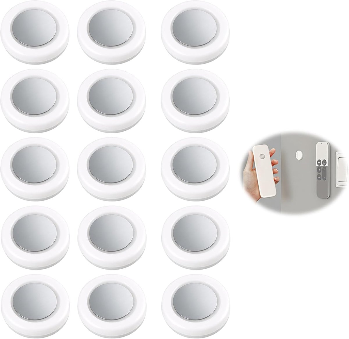15 stuks magnetische wandafstandsbediening, tv-houder met lijm zonder boren, multifunctionele afstandsbediening voor - ShopVlot