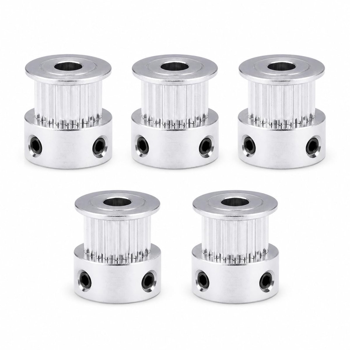 GT2 riemschijven 20 tanden - 5 mm boring - aluminiumlegering - voor 3D-printers - ShopVlot