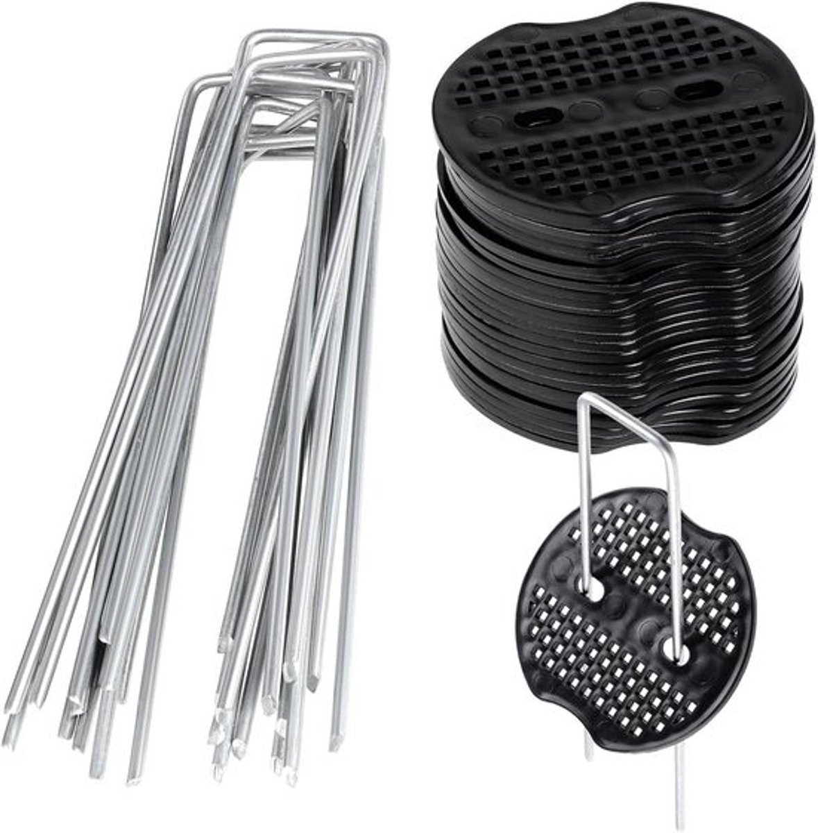 Gegalvaniseerde Tuin Haringen Set - 30 Stuks Tuinbevestigingspinnen voor Onkruidbestrijding en Landscaping