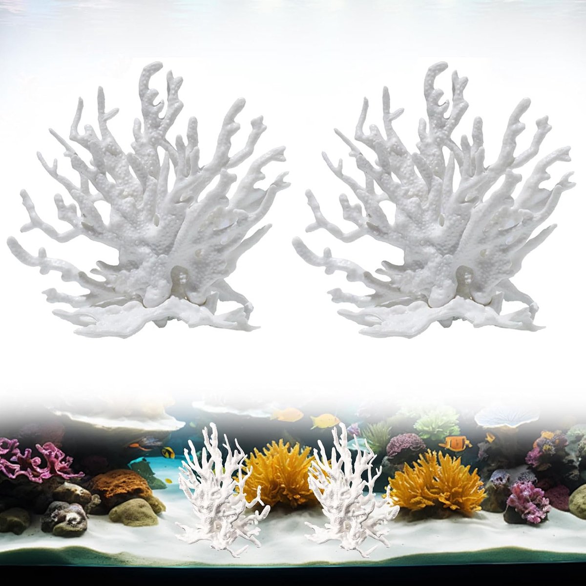 Koraal has, garnalen aquarium & aquariumplant echt, voor landschapsarchitectuur, waterlandschap, decoratie, micromodel
