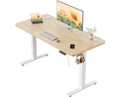 Devoko Elektrisch Verstelbaar Zit-Sta Bureau 100x60 cm Breed – Hoogte 73–118 cm – 2 Geheugenstanden, Zit-Herinnering, LE