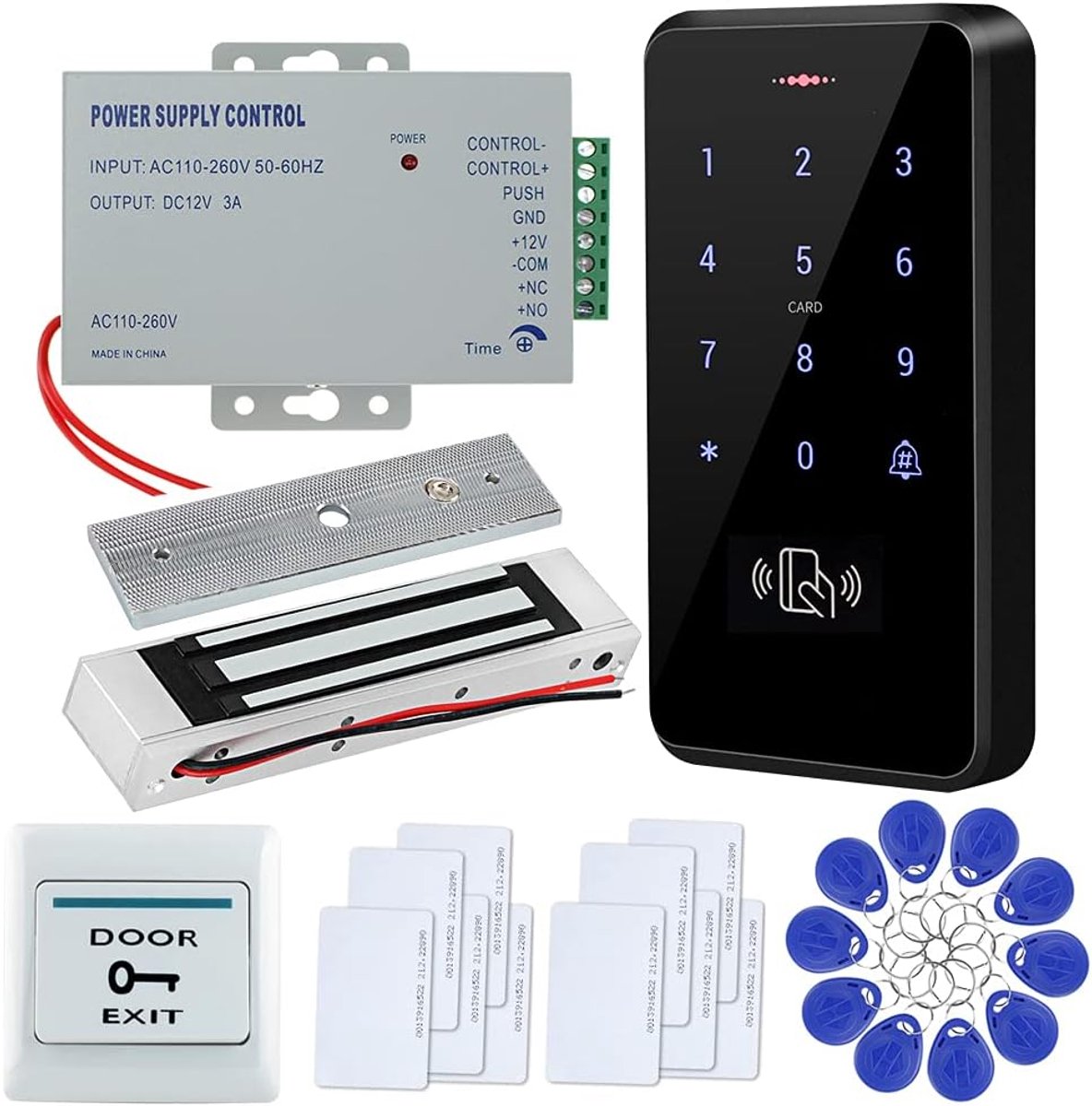 Toegangscontrolesysteem met toetsenbord - IP68 waterdicht - 125KHz RFID - 3000 gebruikerscapaciteit - ShopVlot
