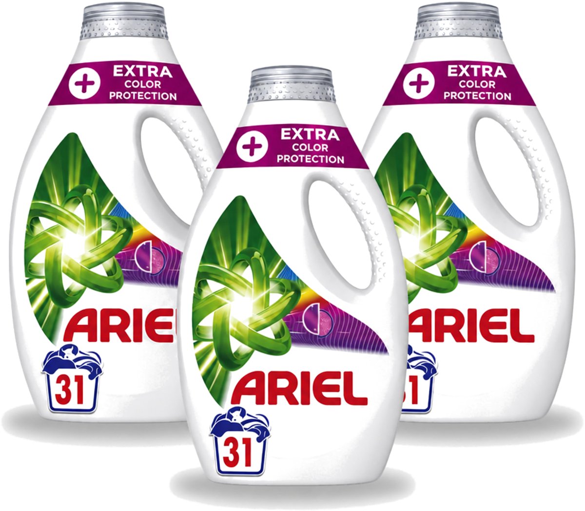 3 x Ariel Original - Extra Kleurbescherming - Vloeibaar Wasmiddel - Gekleurde Was - 31 Wasbeurten - Voordeelverpakking - 3 stuks