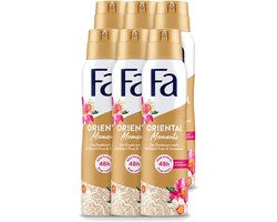 6 x Fa - Oriental Moments - Deodorant Spray - Woestijnroos & Sandelhout - 150 ml - Voordeelverpakking - 6 stuks