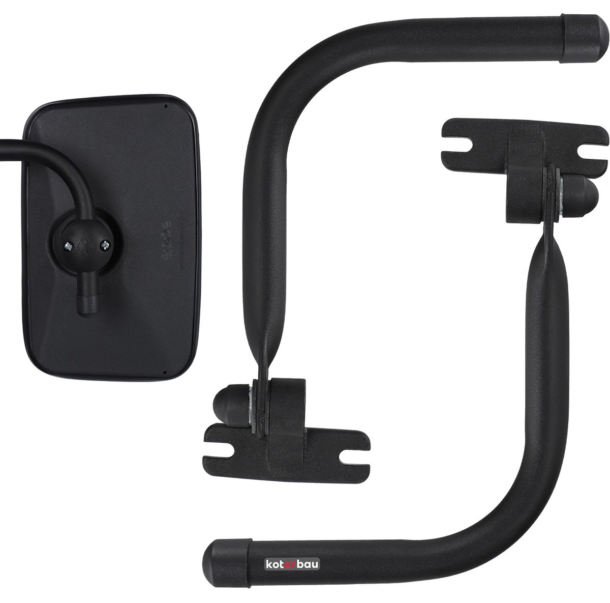 KOTARBAU® Spiegelarm voor Trekkerspiegel - Universele Spiegelhouder Ø 18 mm 2 Stuks - Spiegelbevestiging voor Linker/Rechter Buitenspiegel van Tractor - Stabiele Spiegelsteun - Aluminium - Zwart