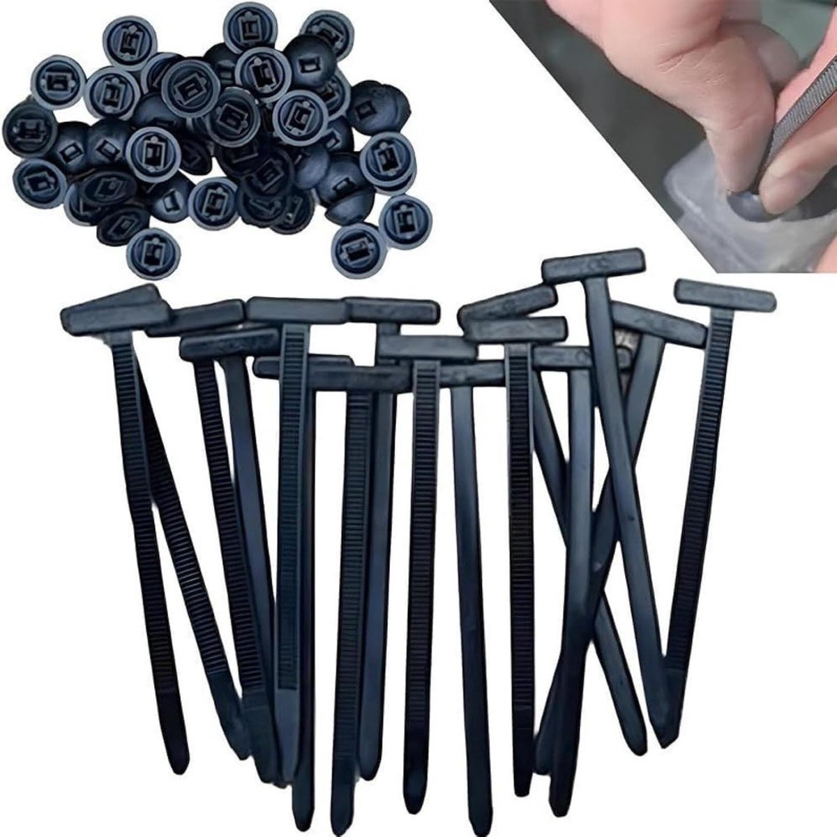 Universal Nylon Cable Tie Buckle, Rugged, Self-locking Cable Tie Buckle for Daily Repairs, Quick Fixation, Car Repair - ShopVlot