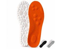 Solfit Comfort Inlegzolen met Arch Support - Schokabsorberende Inlegzolen voor Heren & Dames - Maat - Oranje - 47/48