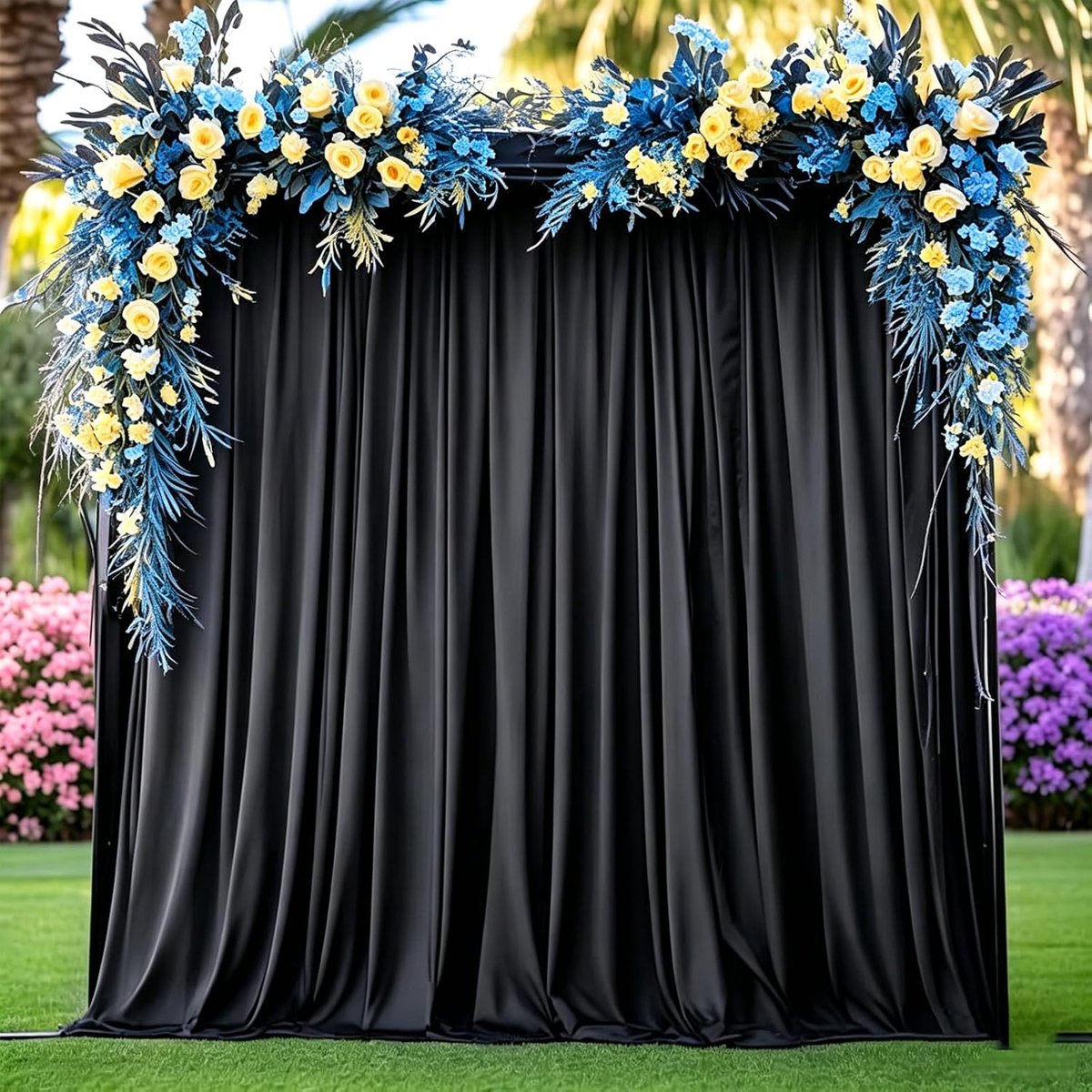Achtergrond gordijnen 2-pack 1,5m x 3m - polyester - soepel en zacht - ideaal voor fotografie - ShopVlot