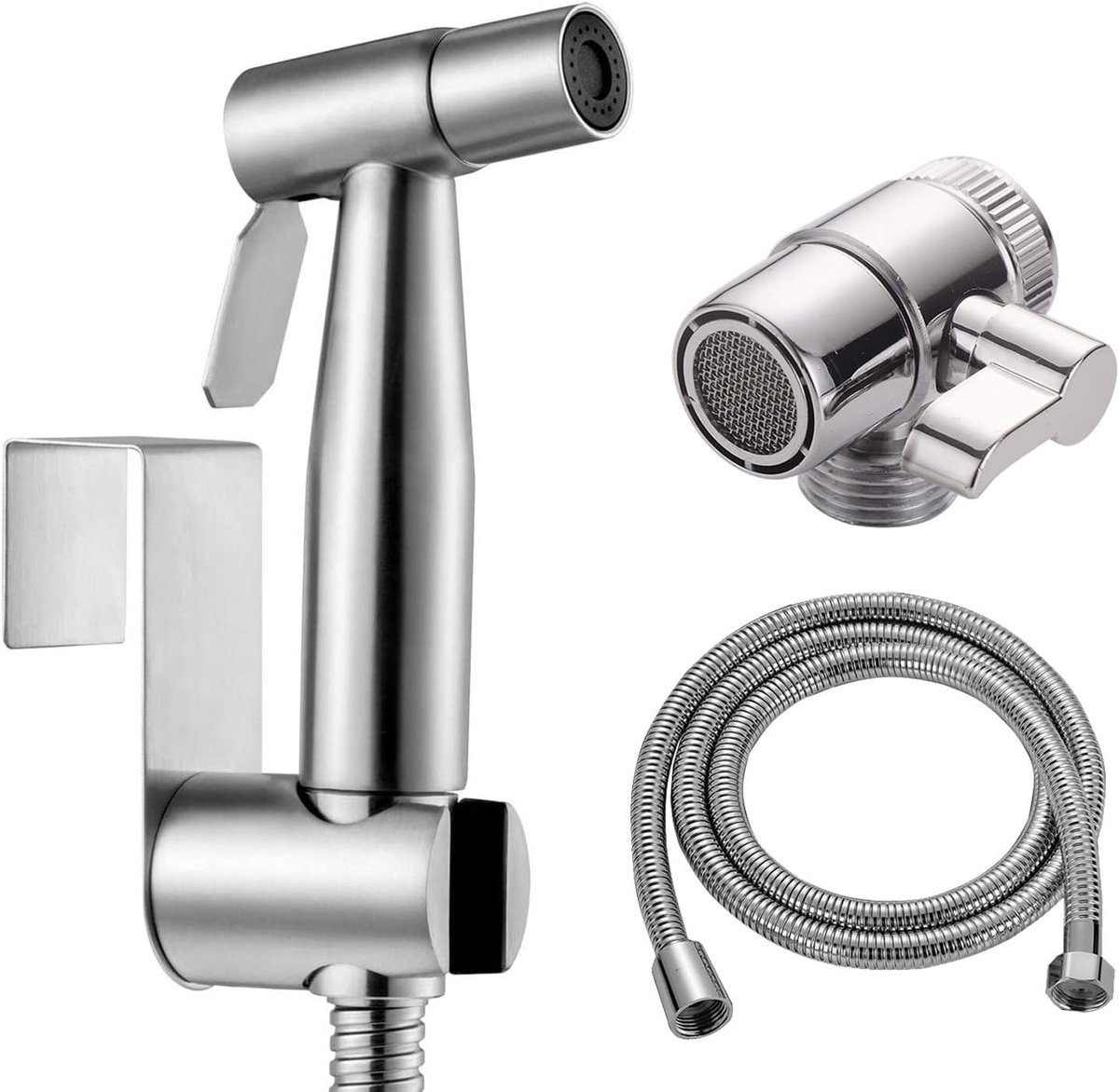 SnelShoppen - Handheld Bidet Toilet Faucet Sprayer met Warm Water, Roestvrijstalen Douchekop voor Badkamer Wastafel of Toilet, Multifunctioneel Gebrui
