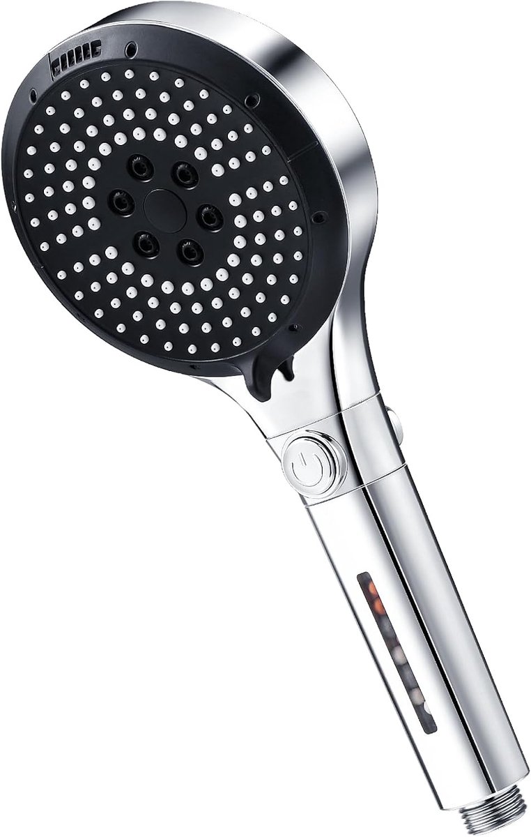 SnelShoppen - Handdouche met hoge druk, 6 sproeimodi, waterfilter voor hard water, drukverhogende douchekop zonder slang - Ideaal voor lage waterdruk