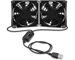 2 stuks 80 mm behuizingsventilatoren 12 V USB pc-ventilator met