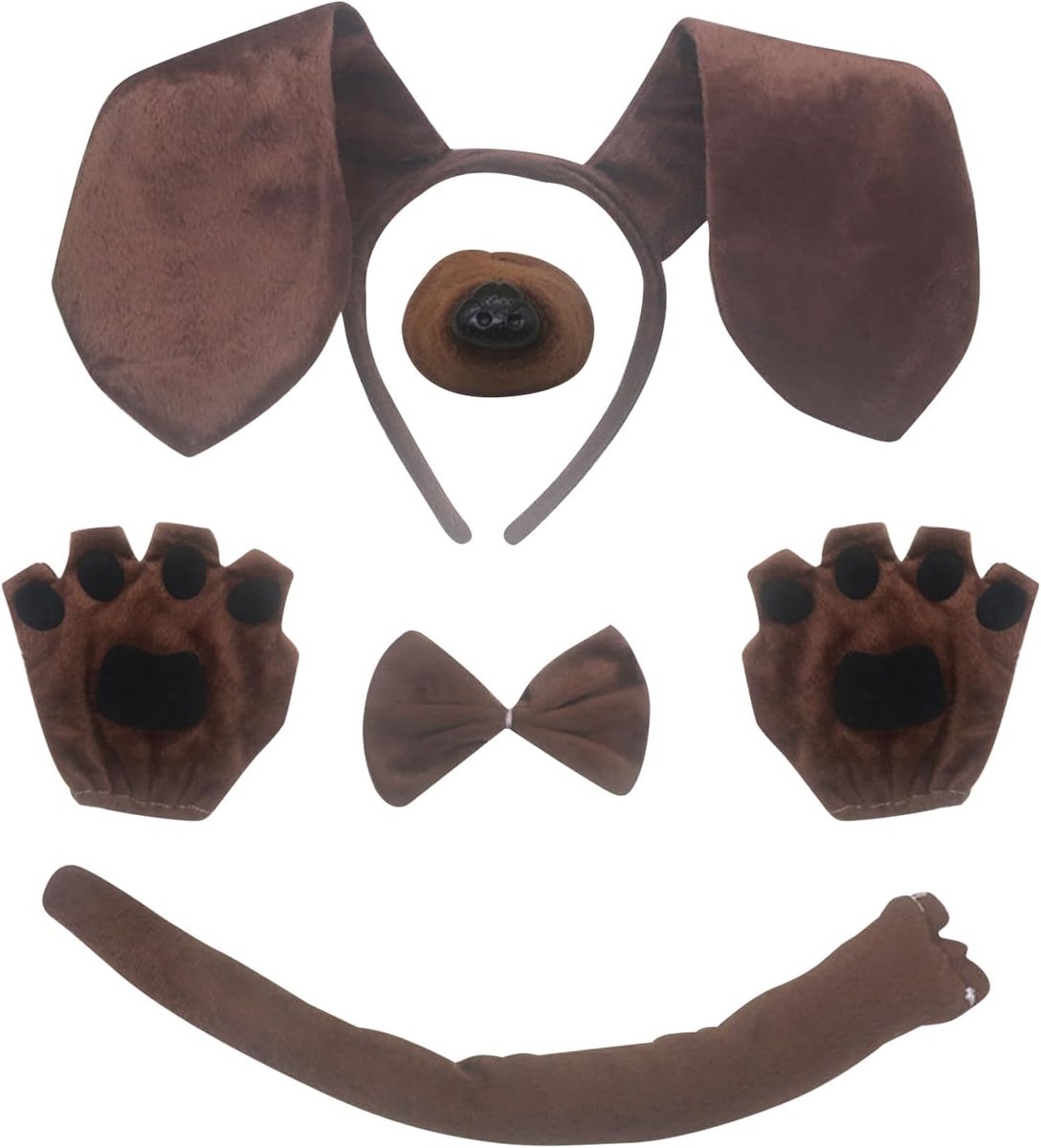 5-delige set kostuums voor puppy's, honden, dierenkostuum, accessoires, dierenkostuum, cosplay, verjaardagsfeest, accessoires, voor cosplay, Halloween, carnaval, feest