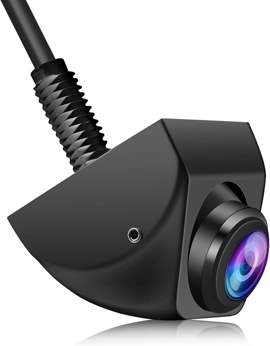 1080P achteruitrijcamera auto, 155° horizontaal, 80° verticaal gezichtsbereik, universele achteruitrijcamera met RCA-aansluiting, nachtzicht, achteruitrijlijn, IP69 waterdicht
