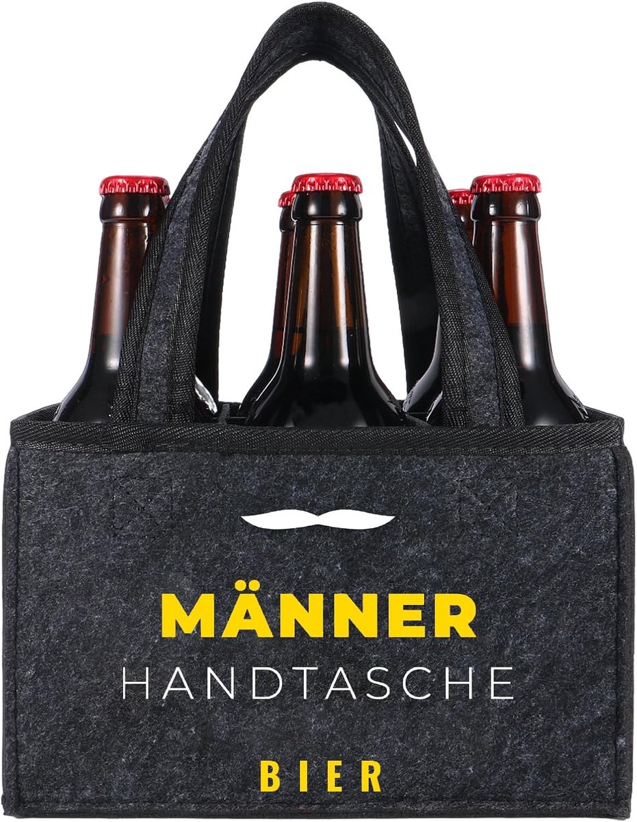 Trabag Mannen handtas bier mannen, biercadeaus voor mannen verjaardag, voor mannen, mannencadeaus voor verjaardag, Mannen handtas, 6 Flaschen, Modern casual
