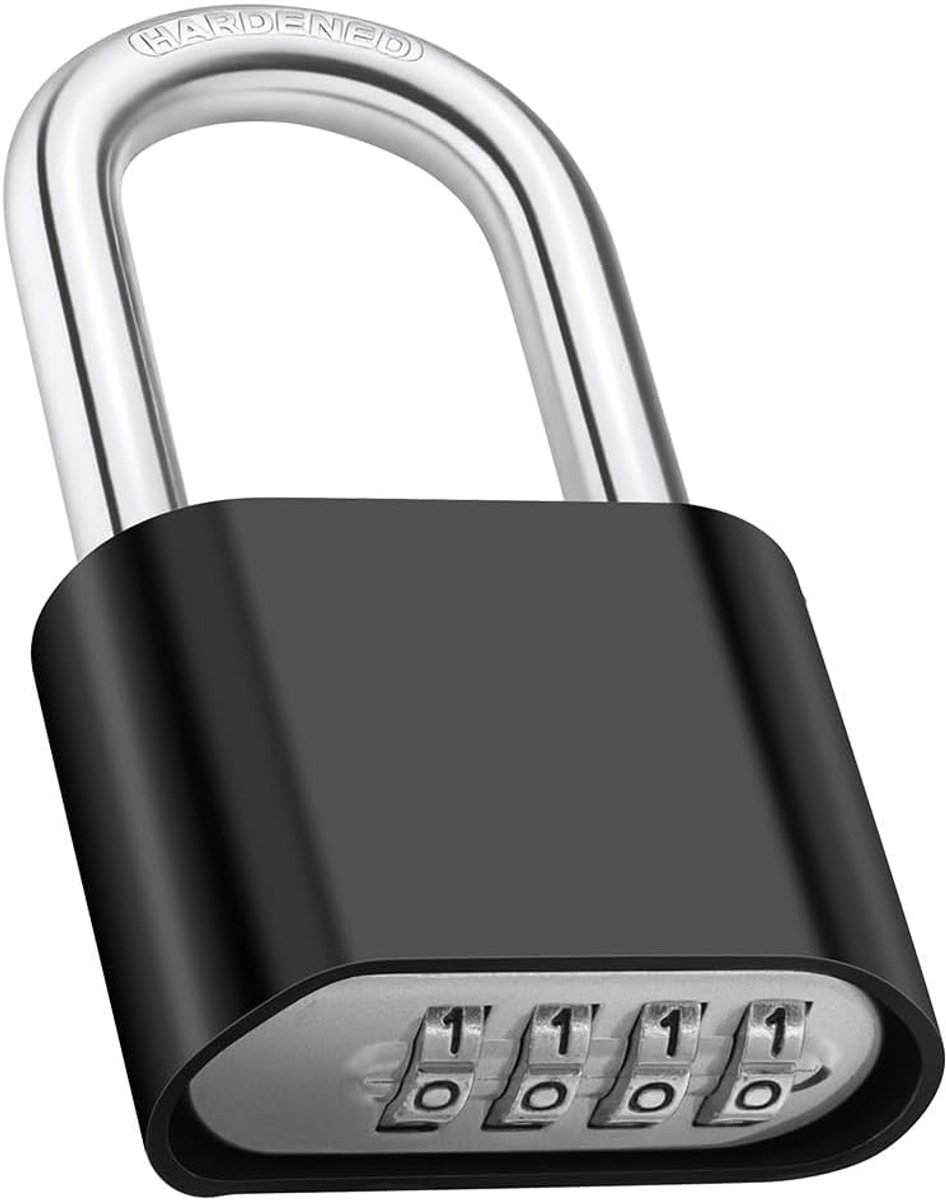 Robuuste 4-cijferige combinatiehangslot voor buitengebruik, ideaal voor gym, school, hek, garage en opslagruimtes
