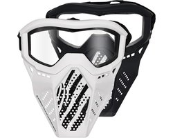 2-pack gezichtsmasker Tactisch masker compatibel met Nerf Rival, Apollo, Zeus, Khaos, Atlas, Artemis Blasters Rival Mask (zwart-wit)