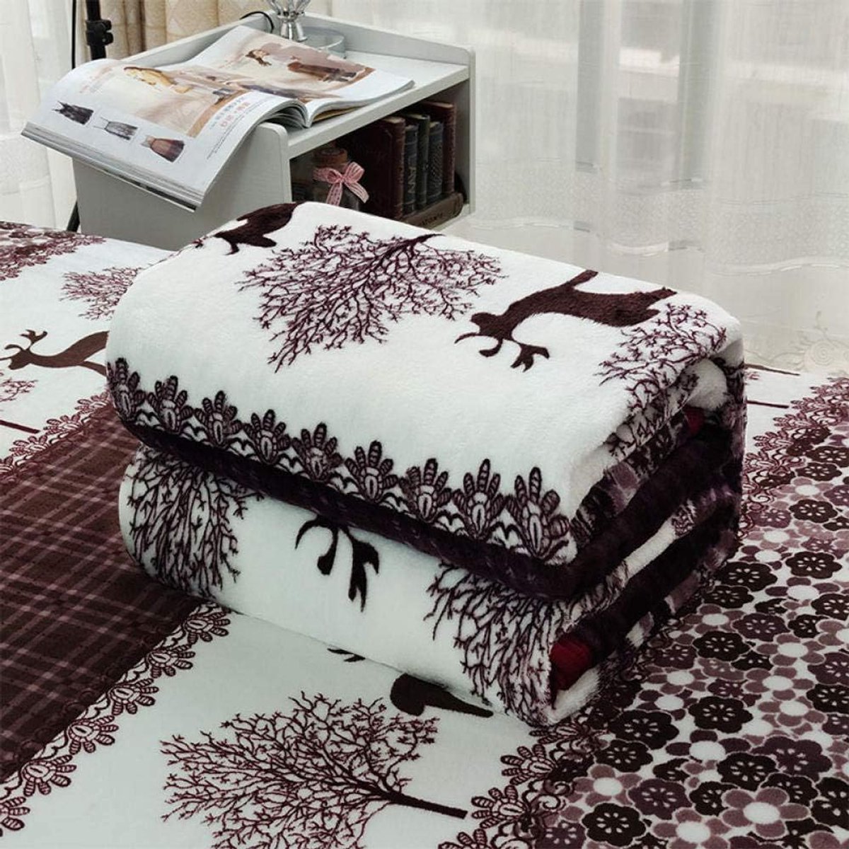 Graden van comfort gewogen deken queen size voor volwassenen - gelijkmatige gewichtsverdeling met premium glaskralen | Warme zware deken voor gebruik door één persoon -40_180 * 220