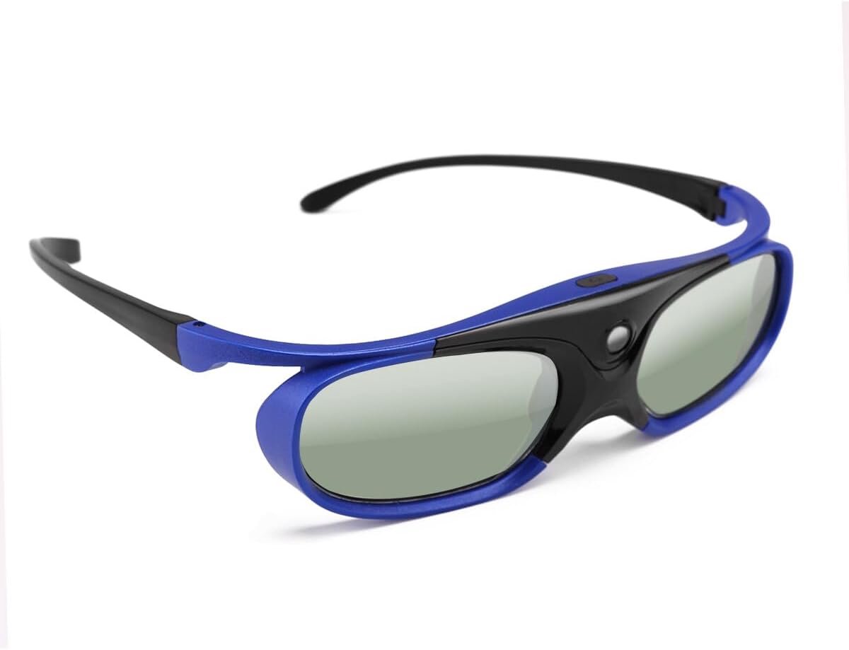 3D-bril, oplaadbare 3D-active-shutter-bril voor alle DLP-Link-3D-projectoren, oplaadbare 3D-bril, compatibel met Acer ViewSonic BenQ Optoma Viewsonic DLP-projector