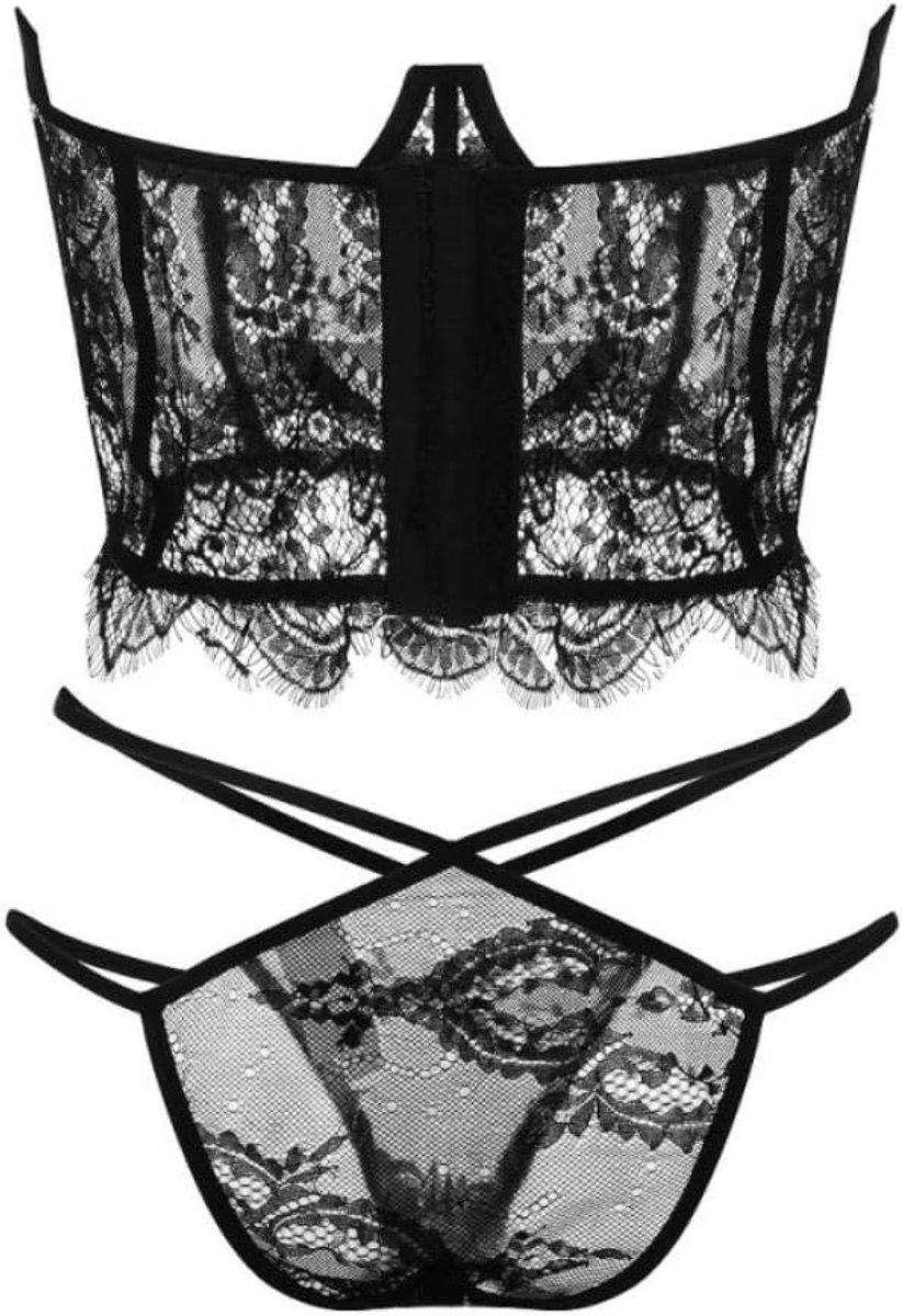 Babydolls, nachtjaponnen & negligés dames Kant Sexy Lingerie Vrouwen Perspectief Ondergoed Stalen Ring Bar G-string Erotische Lingerie Verleiding Kostuum Porno