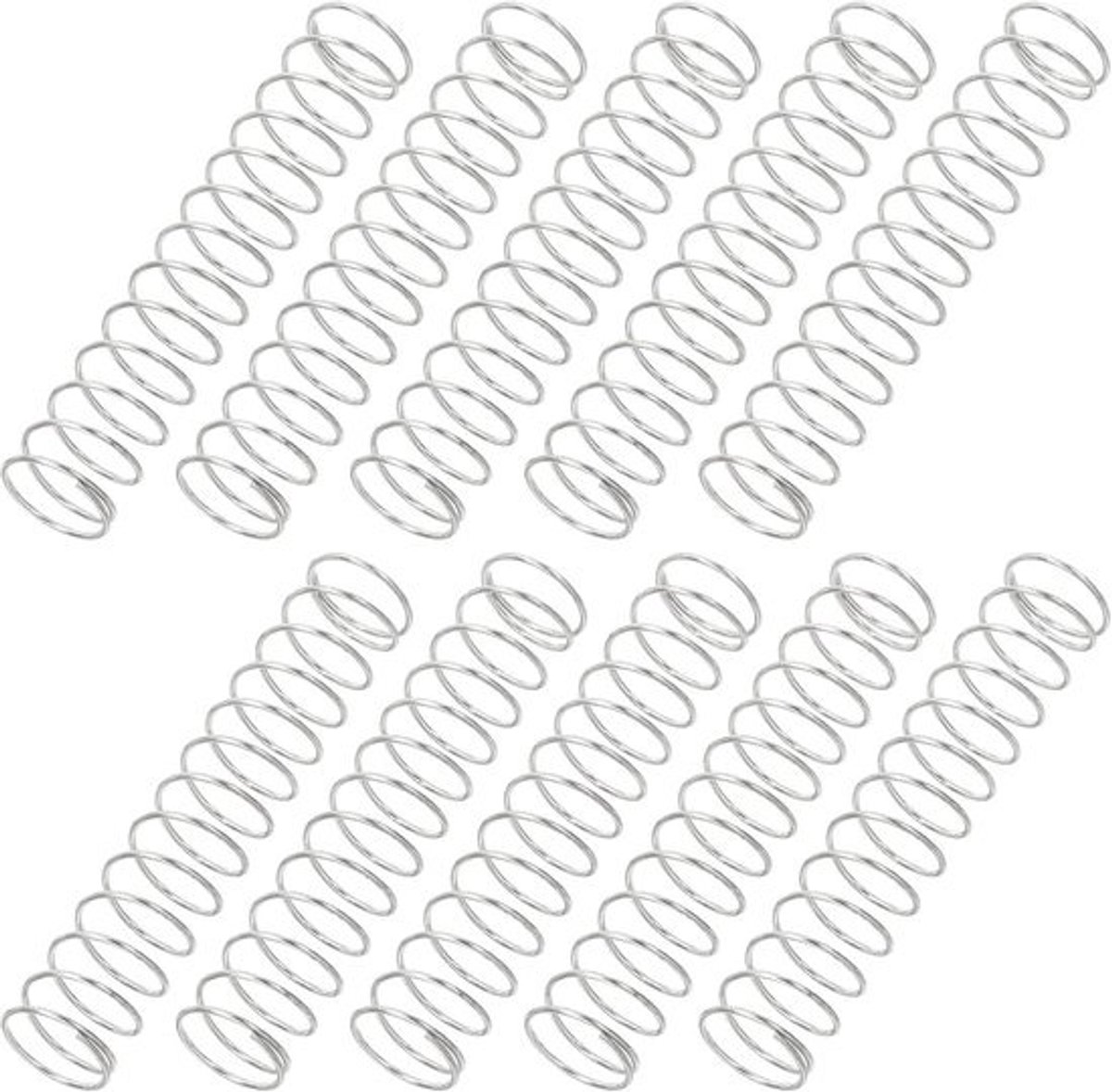 Kleine Compressieveren 0,6 mm Draaddiameter - Set van 10 Stuks RVS