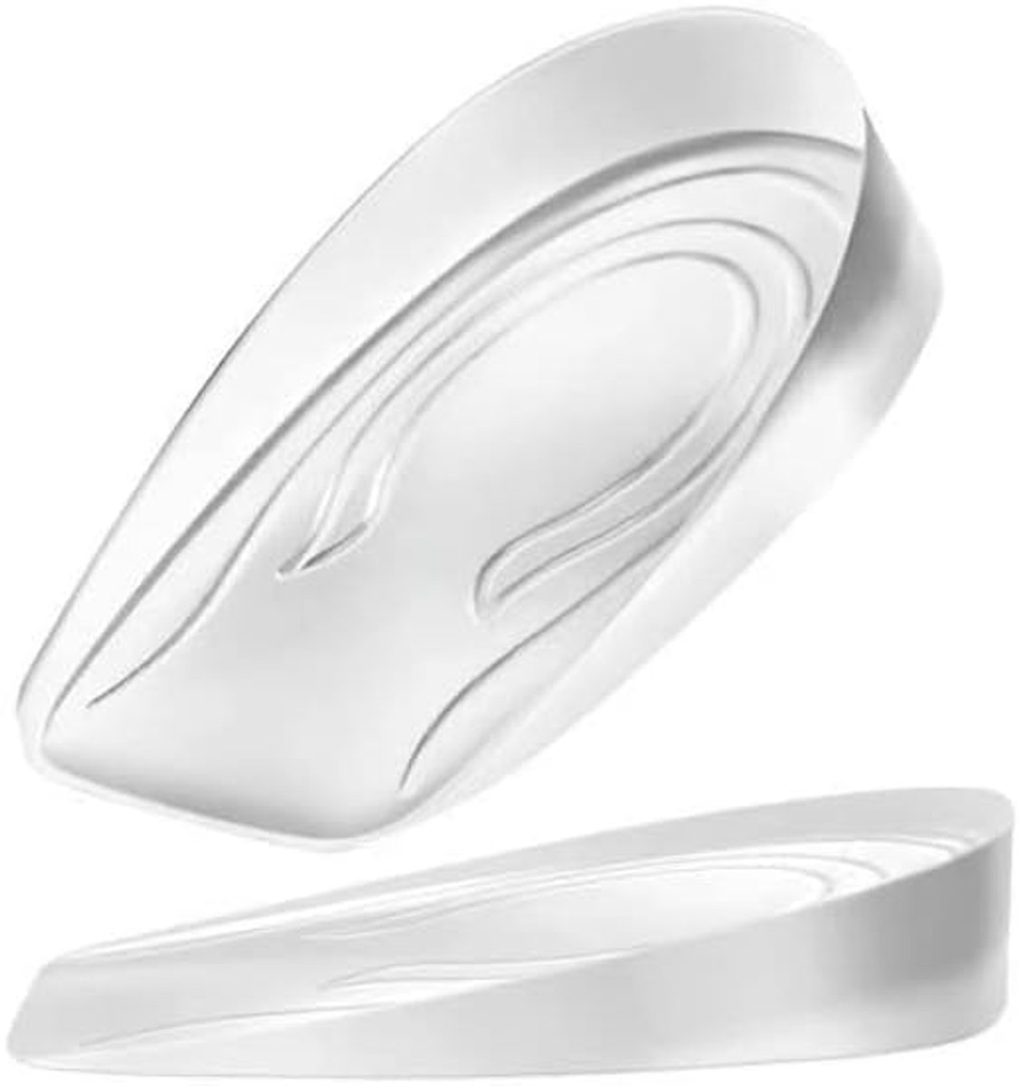 1 paar gel-inlegzolen ter verhoging van de hoogte, onzichtbaar, voor vrouwen en mannen, schokabsorberend, hoogte 1 cm, 2 cm, 3 cm (heren - 2 cm)