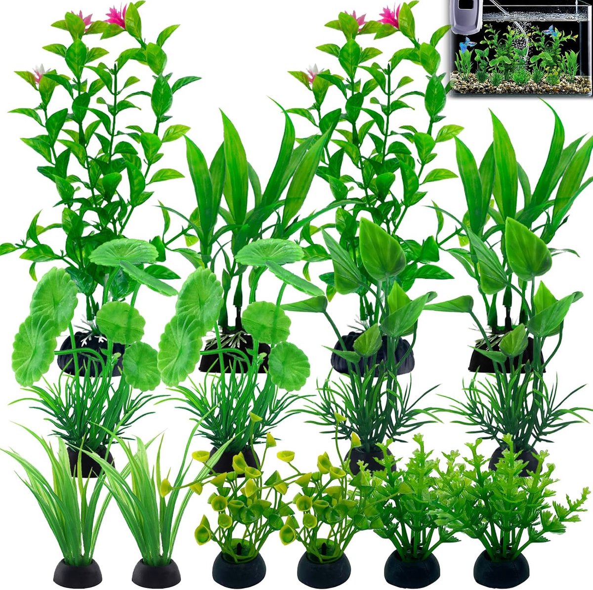 Kunstplanten 14 stuks Waterplanten Waterplanten Aquariumplanten Aquariumplanten Waterplanten Aquariumplanten Aquarium voor aquariumdecoraties