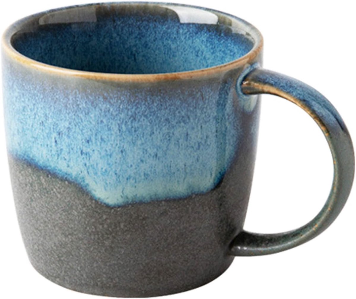 Koffiemok Theekoppen voor Kantoor en Thuis Handgemaakte Aardewerk Mok Vaatwasser en Magnetron Veilig 350ml (2)