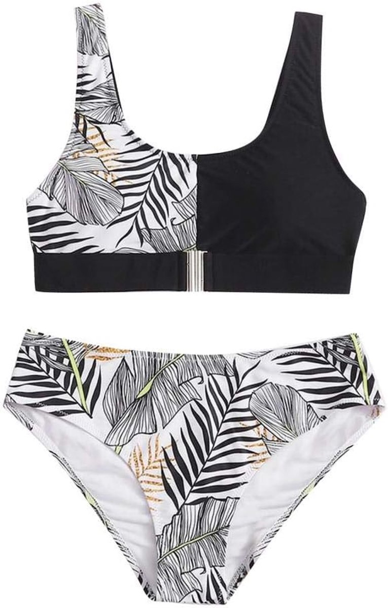 Bodystockings dames Sexy Bikini Set Badmode Dames Badpak Badpak Dames Halter Print Beach Wear