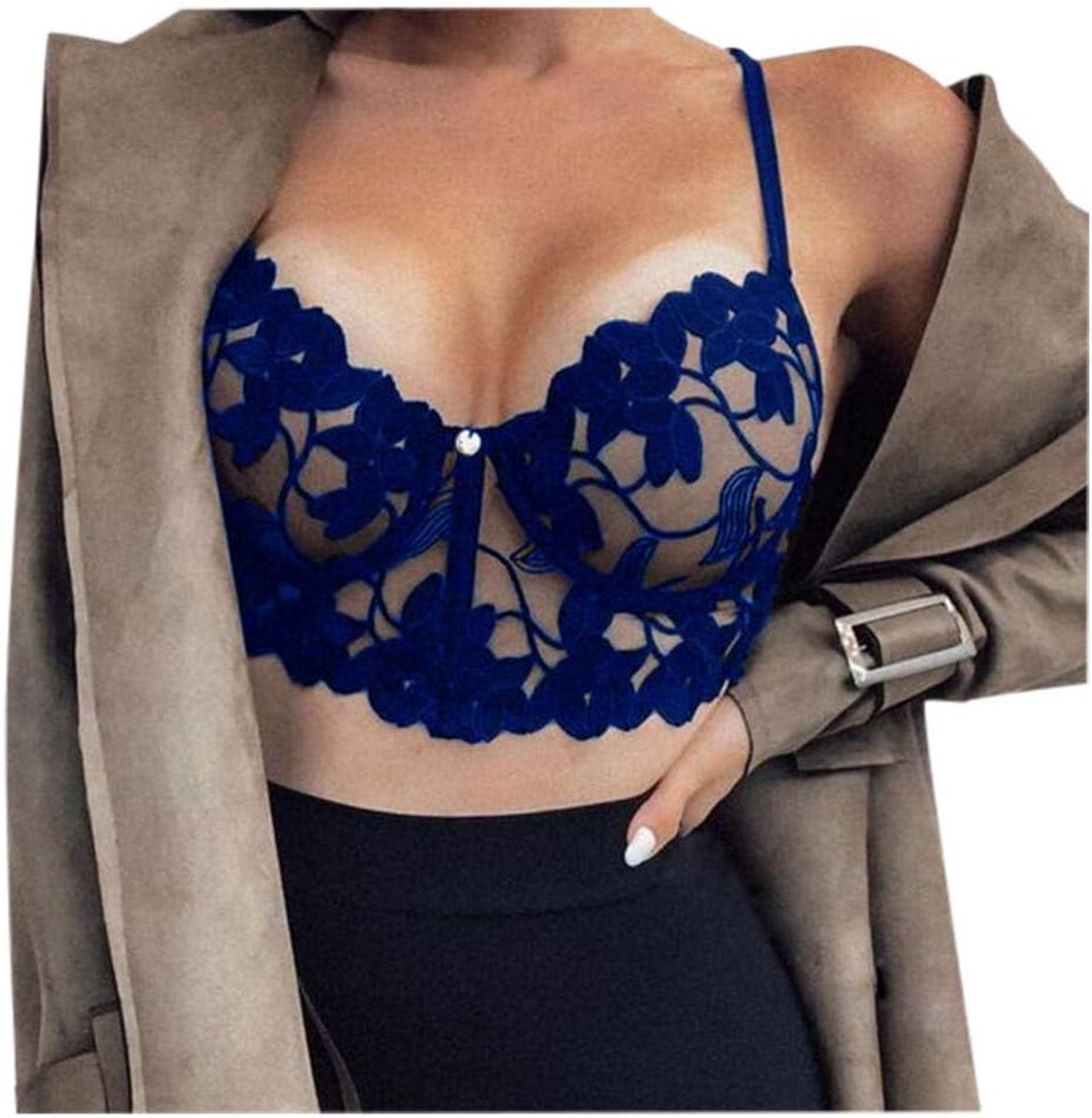 Sexy kanten nachthemd bretels sexy lingerie vrouwen petticoat lingerie pyjamaVrouwen Sexy Lingerie Bretels Doorzichtige Beha Ondergoed Bralette Korte Set Nachtkleding