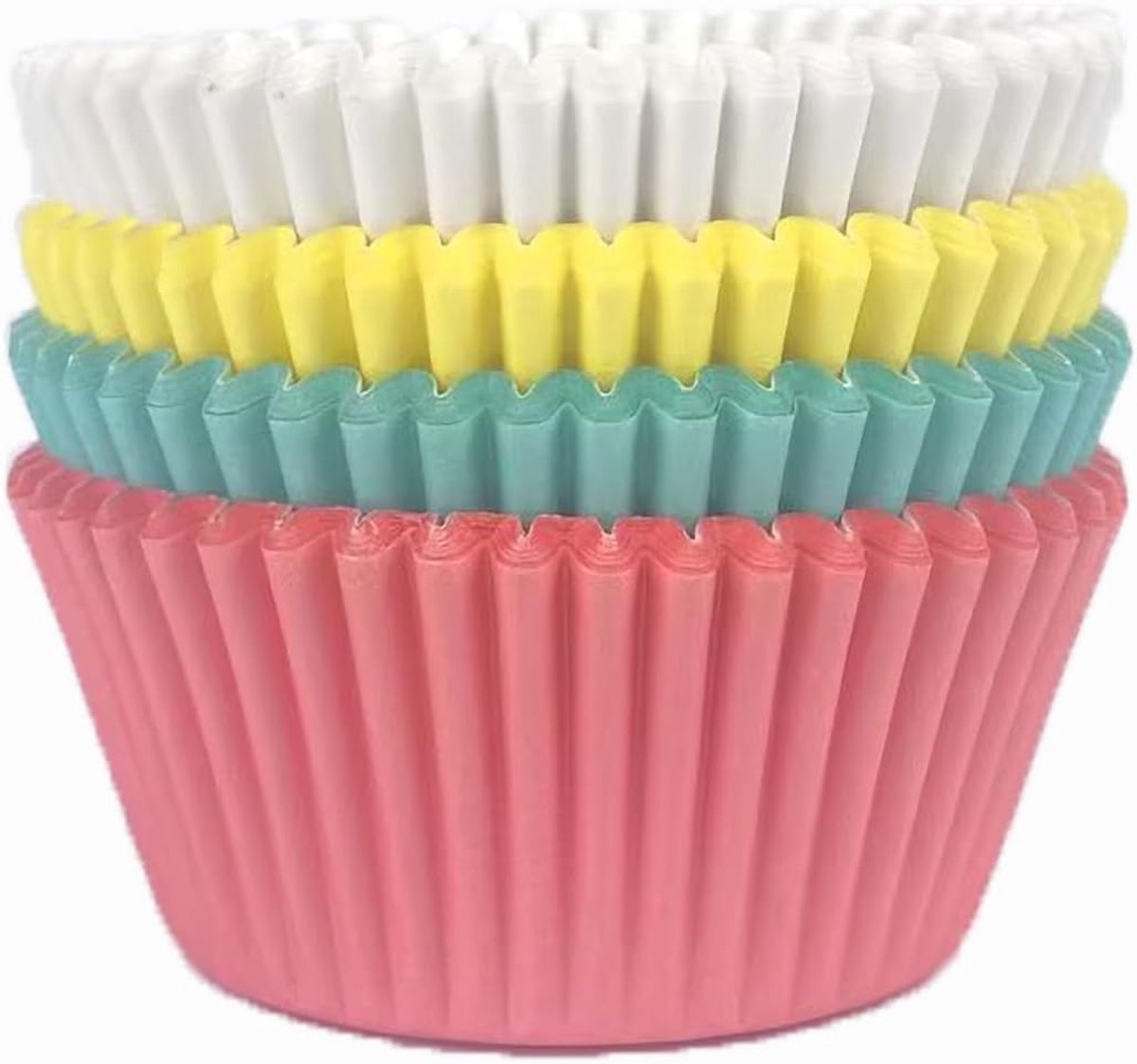 Muffinvormpjes, papier, 100 stuks, cupcake-vormen, muffinvormpjes, papier voor verjaardag, feest, bruiloft (meerkleurig A)
