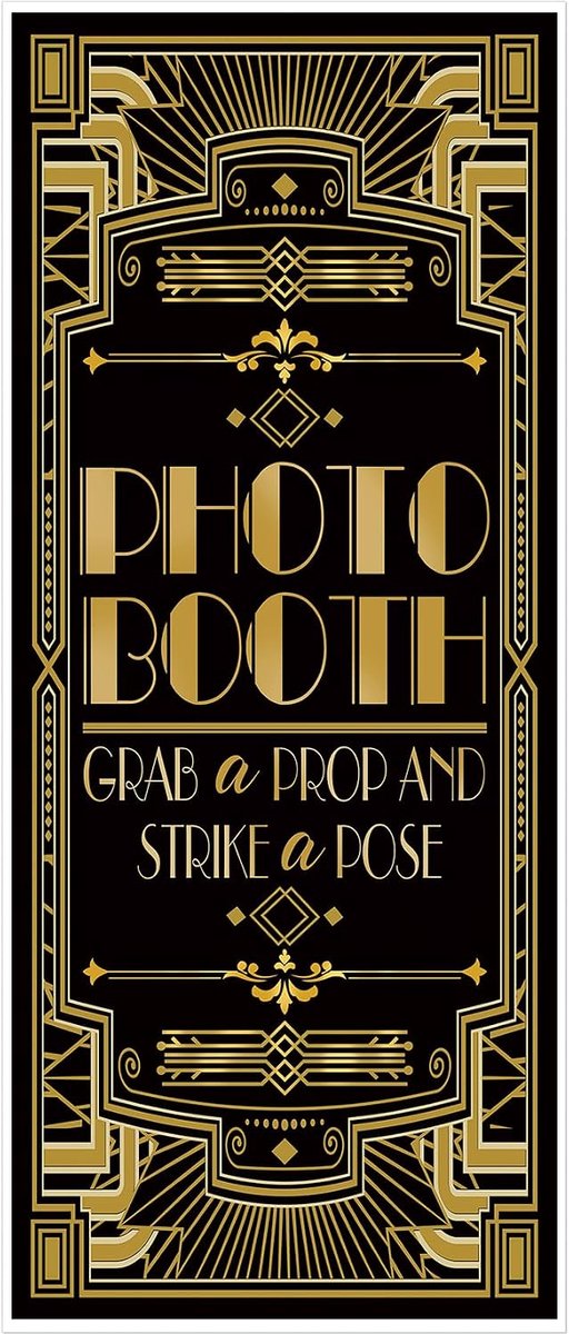 20s deurhoes fotocabine pak een prop en sla een pose 72x30 inch