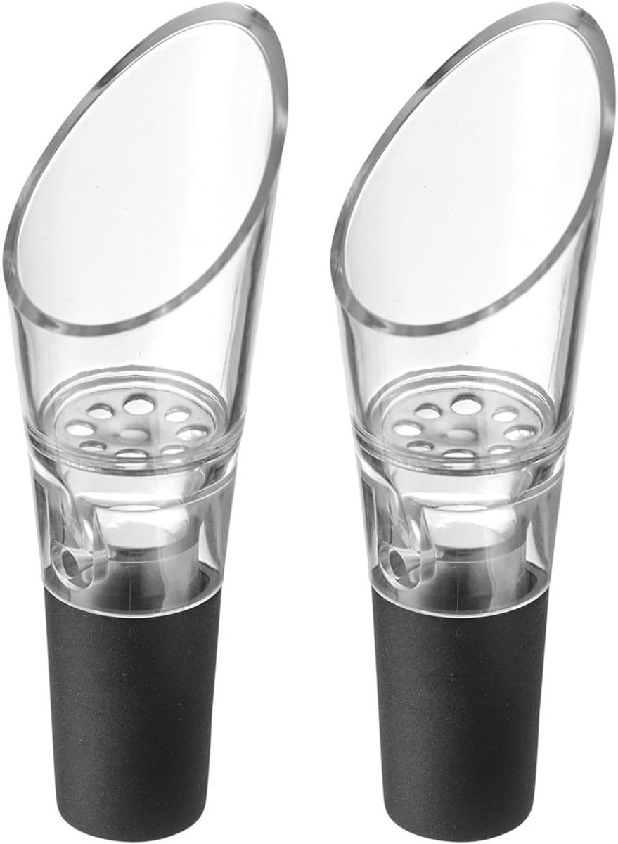 2PCS Decanter Schenker Wijn Schenker met Beluchting Geschikt voor Veel Wijnflessen