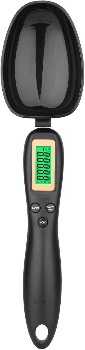 Lepelweegschaal, 500g / 0,1g Digitale Meetlepel Weeglepel met Hold- en Tara-functie, 4 Eenheden en LCD-scherm, Lepelweegschaal voor Minimale Hoeveelheden, Precisieweegschaal voor Kruiden