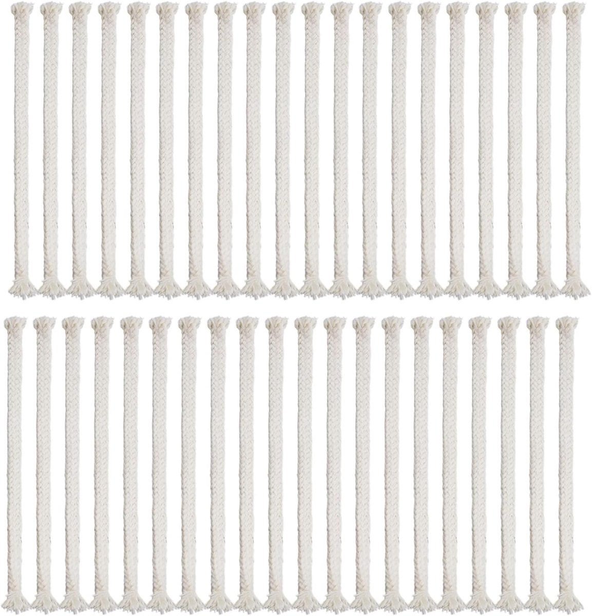 40 stuks 8 mm lont voor olielampen, reservelont rond, 6 meter Ø 8 mm, reservelont voor olielampen, op maat te snijden, 15 cm lont voor olielampen, lont voor tuinfakkel, kaarsenlonten voor kaarsen voor