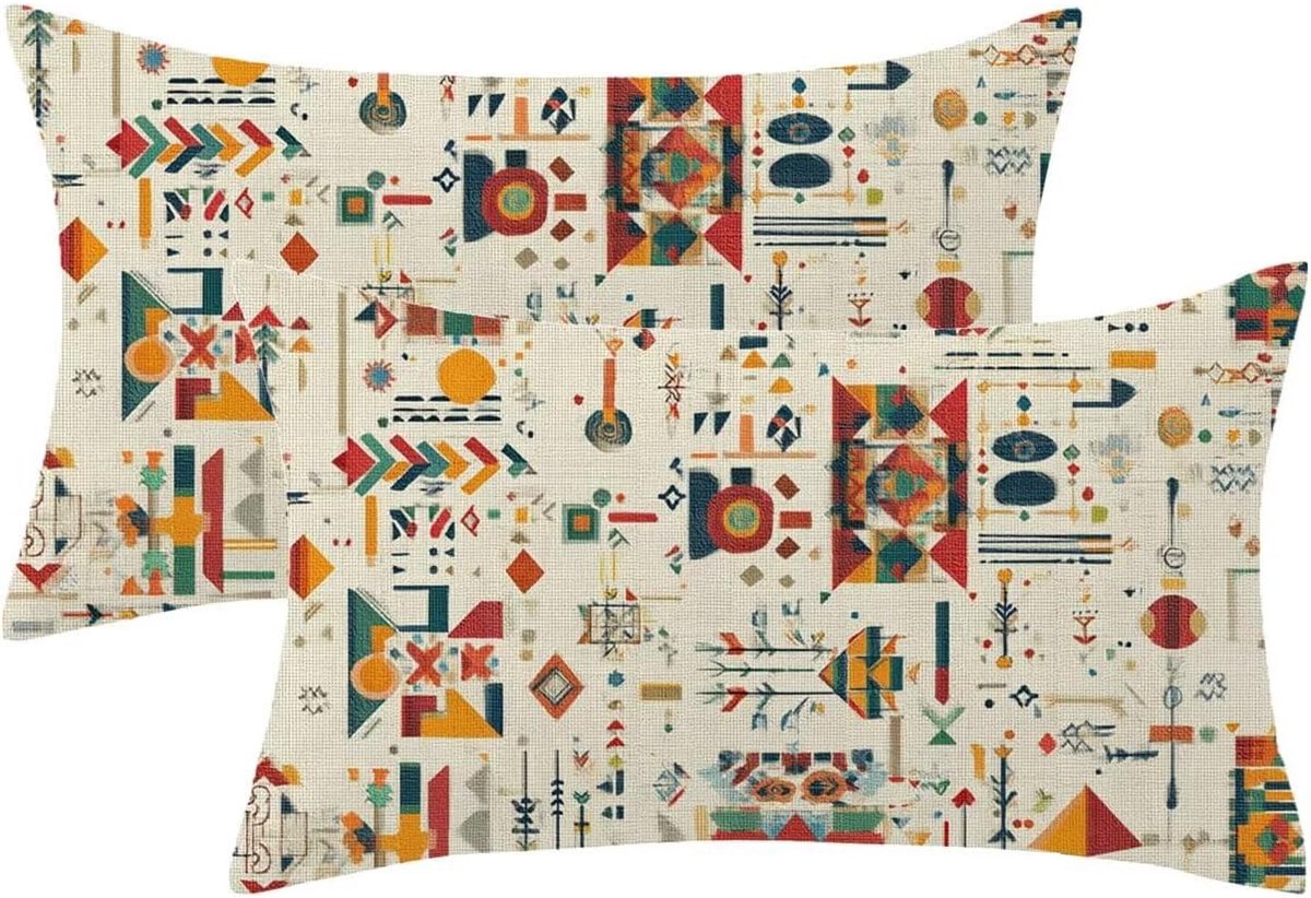 Kussenhoezen 70 x 90 cm, rechthoekige fluwelen kussenslopen, 2 stuks, sierkussen, boho-patroon met onzichtbare rits, dubbelzijdige kussenhoes voor thuis, woonkamerdecoratie, geschenken voor