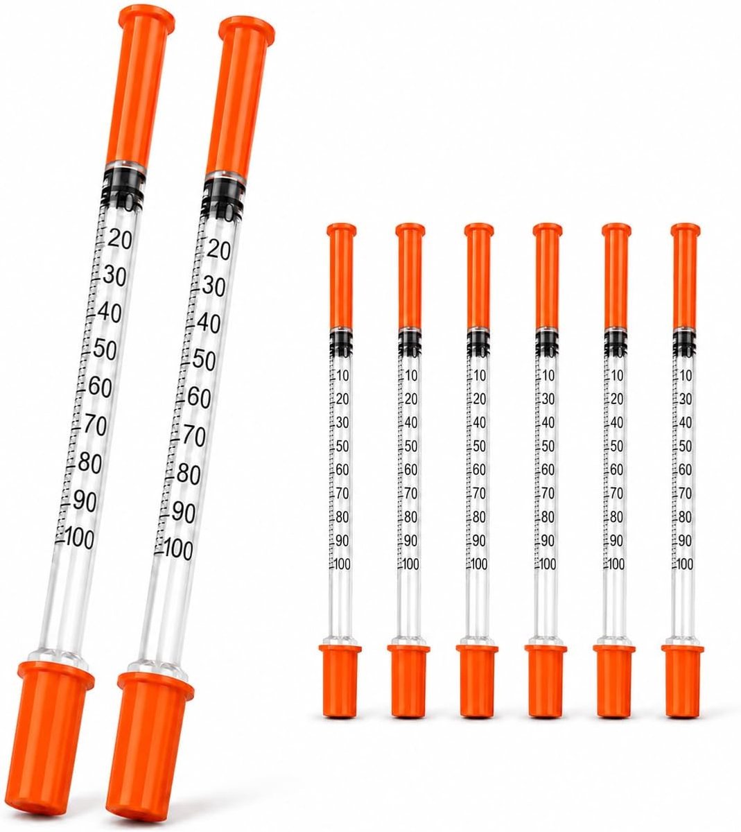 20 stuks 1 ml/cc kunststof multifunctioneel meetgereedschap, 0,29 x 8 mm, afzonderlijk verpakt (20 stuks 1 ml)