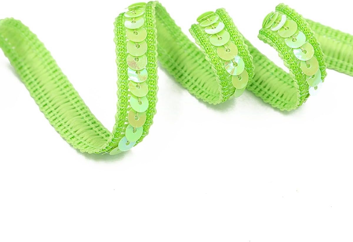 Pailletten lint 12 mm brede kleurrijke pailletten linten platte glitterband randen glitter pailletten trim glanzende paillettenboord voor doe-het-zelf handwerk naaien kleding sieraden