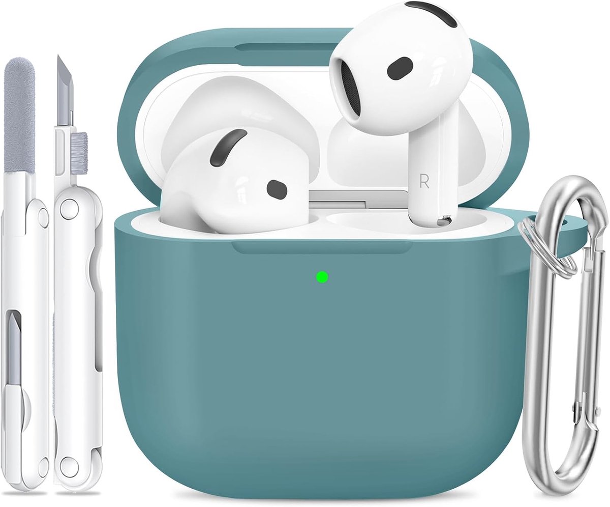 Siliconen voor AirPods 4 Hoes, B6-Denim Blue