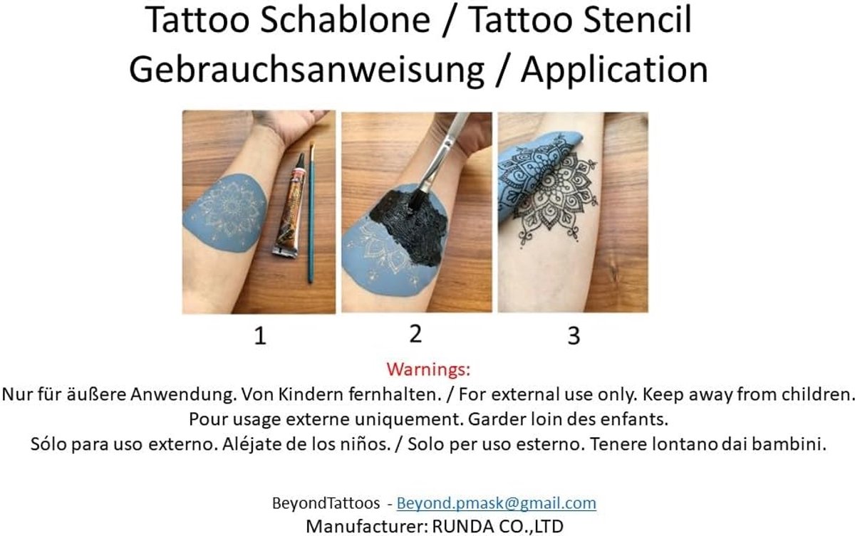 Tattoo sjablonen Mesh Tattoo sjabloon herbruikbaar 10 vellen set