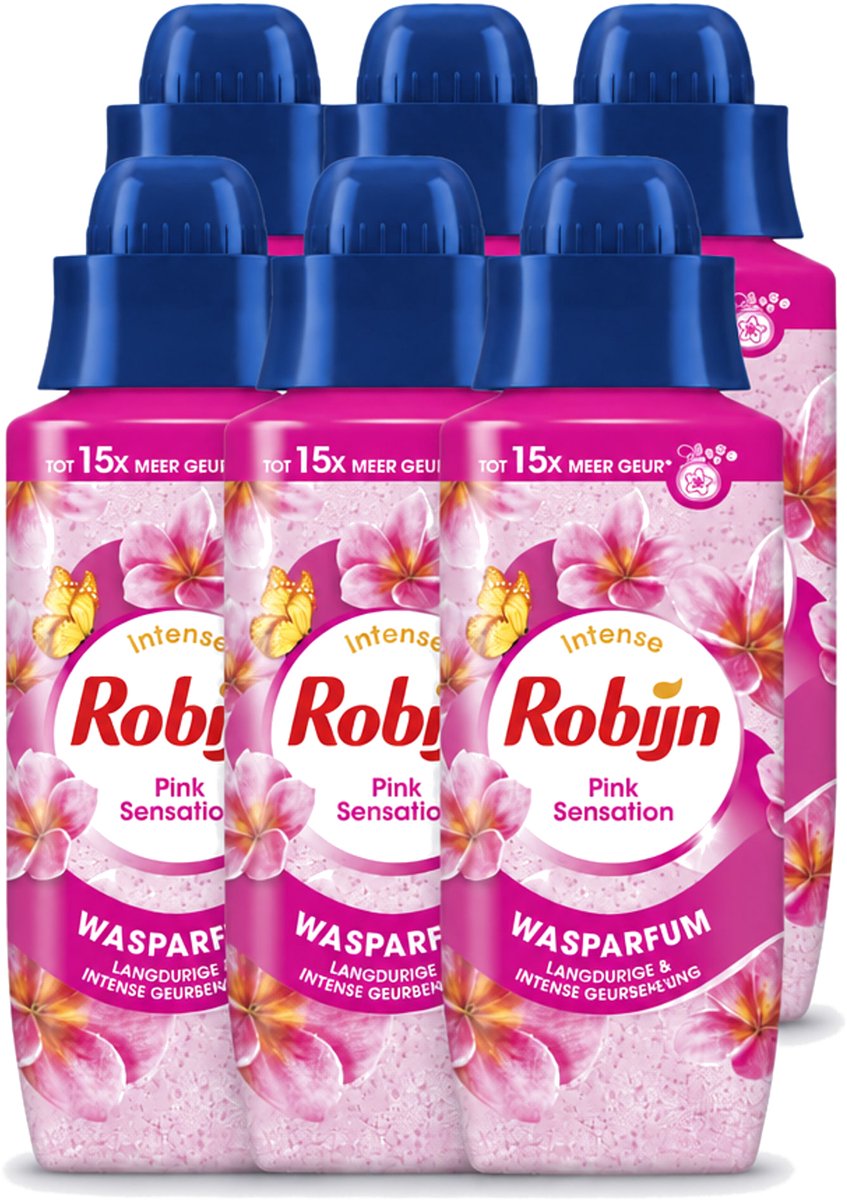 6 x Robijn – Wasparfum – Intense Pink Sensation – 342 ml - Voordeelverpakking - 6 stuks