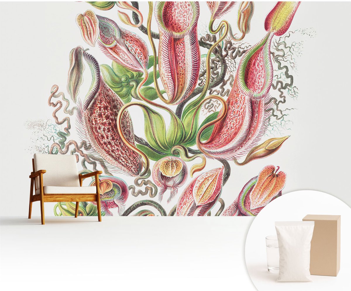 Wallfluent Fotobehang - Groente Vliesbehang - 416x254 cm - Plantdetails Muurschildering - Slaapkamer behang Bloemen En Planten - Fotobehang Vlies - Slaapkamer behang