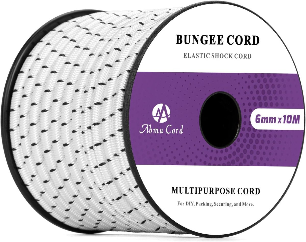 Abma Cord Bungeekoord 6mm 10M Rubberen Touw Elastisch Expander Spankoord - ShopVlot