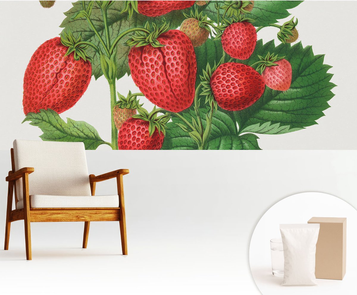 Wallfluent Fotobehang - Groente Vliesbehang - 250x104 cm - Zomerfruit Muurschildering - Gang behang Bloemen En Planten - Fotobehang Vlies - Slaapkamer behang
